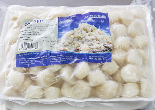 Scallop meat<br />Size 20-40, 40-60, 60-80, 80-120<br />Weight: 1kg<br />Carton: 500g  x 20 trays = 10kg<br />